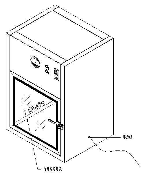 层流传递窗立体设计图