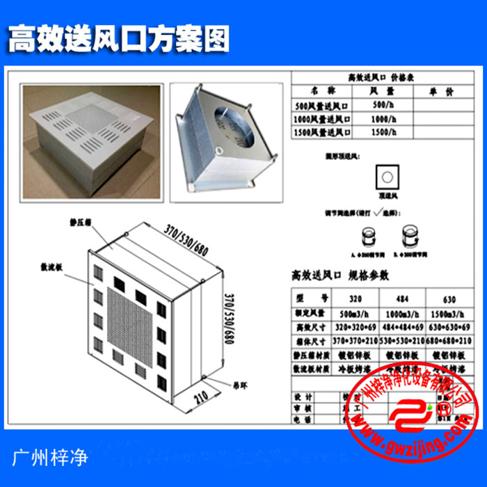 超薄高效送风口方案图